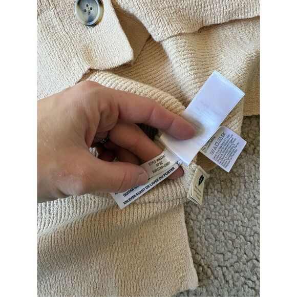 Madewell Lovell Cardigan Sweater size L Cream Harvest Moon - Picture 8 of 12